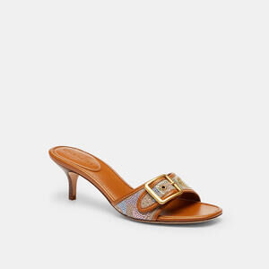 Coach Margot Sandal In Crystal Signature Jacquard
